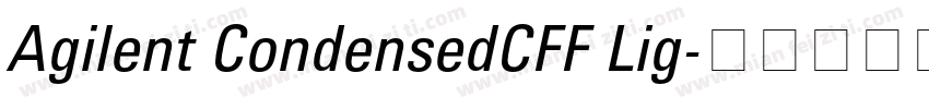 Agilent CondensedCFF Lig字体转换